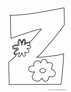z alphabet kids coloring pages printable