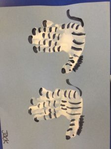 zebra handprint craft