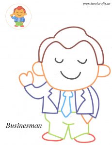 Businesman coloring pages