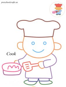 Cook coloring pages