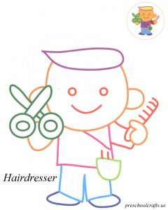 Hairdresser coloring pages