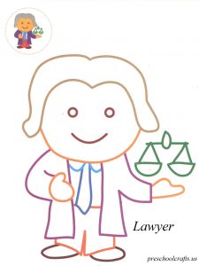 Lawyer coloring pages
