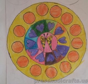 Mandala colouring pages ideas for kids