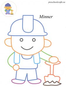 Miner coloring pages