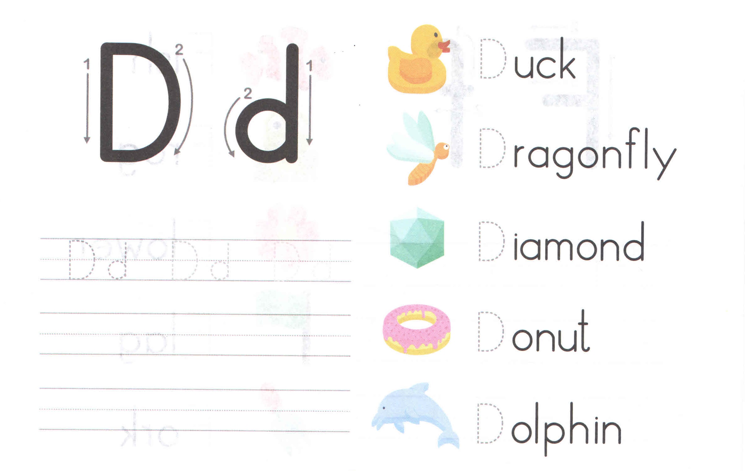 alphabet-capital-and-small-letter-D-d-worksheet-for-kids - Preschool Crafts