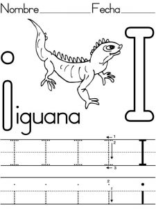 learning-to-write-letter-I-for-Iguana-coloring-page