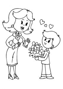mother’s day colouring page for preschool