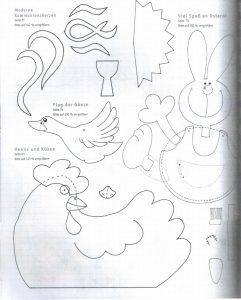 rabbit puppet making activity patterns for Easter