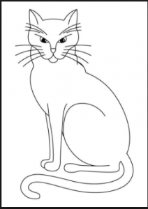 cat coloring pages for preschool