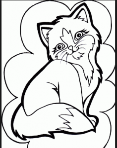 free cat coloring pages for kid