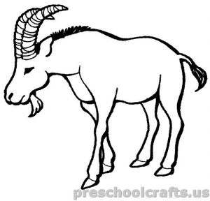 free printable Goat Coloring Pages for kids1