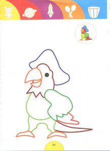 pirate parrot-tale heroes coloring pages for kids