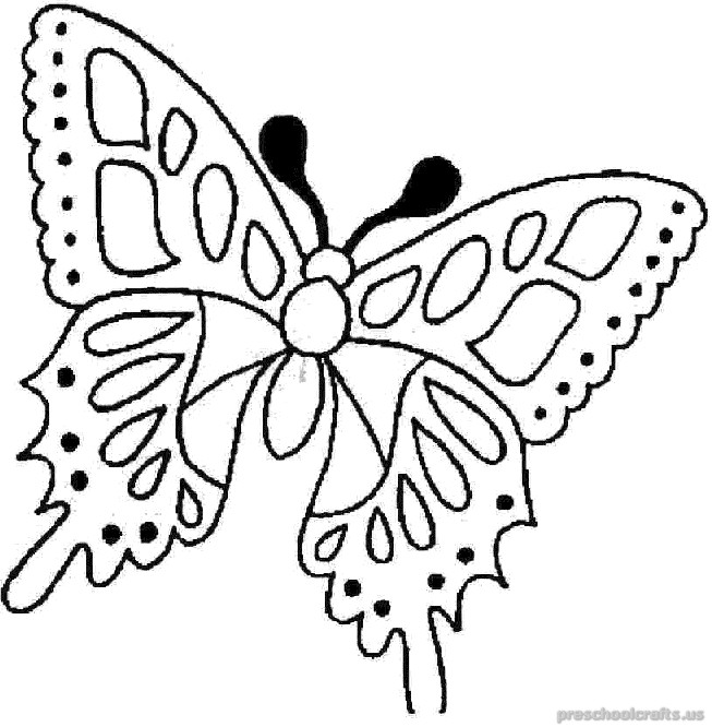 Free–printable animals-butterfly-coloring-pages-for-kids - Preschool Crafts
