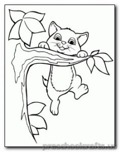 cat coloring pages for-kids