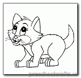 cat coloring pages-for preschool