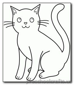 cat coloring pages for preschool
