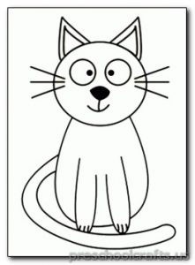 cat coloring pages for preschoolers
