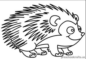 printable hedgehog coloring pages for kids