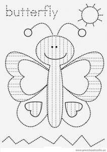 butterfly-is-for-trace-line-worksheets