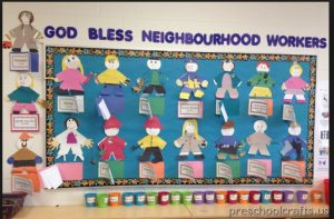 labor day bulletin board idea for kindergarden