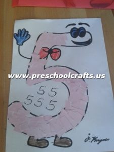 kindergarten-number-5-craft-ideas