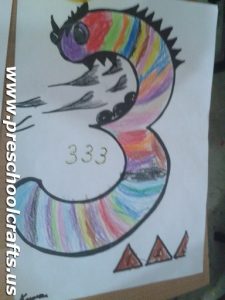 number-3-coloring-pages-for-dragon