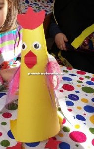 Chicken handicrafts for preschool children