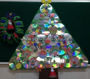 cd christmas tree crafts for kids