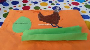 chicken crafts idea for kindergarten and preschool