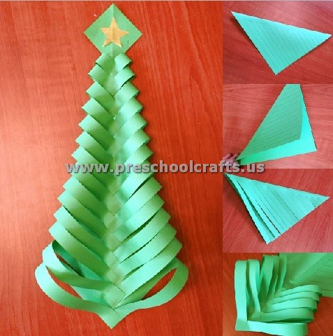 Merry Christmas Tree Crafts for Kids - Preschool and Kindergarten