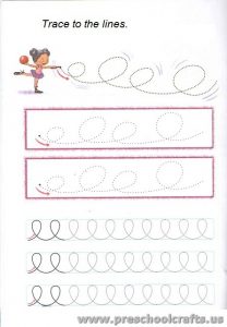 free lines tracing exercise for preschool