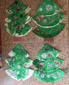 paper plate christmas tree for kids