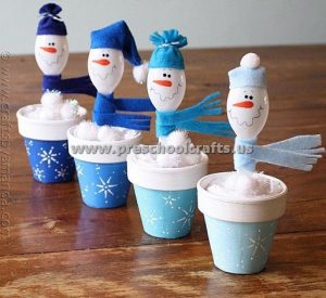 snowman-crafts-with-paper-cup-and-plastic-spoon