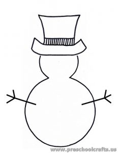 snowman cut paste activities for kids
