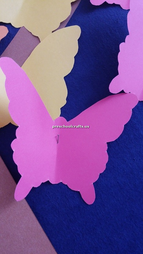 Make butterfly with colored paper