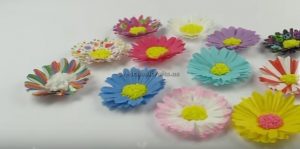 Paper Flowers Crafts Making for preschooler