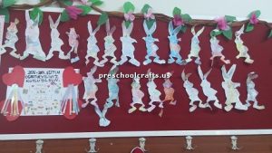 Preschool bunny bulletin board for preschool