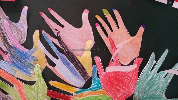 colored hand crafts for preschool