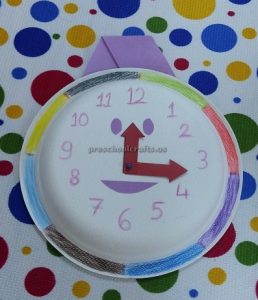 craft related to clock for kids