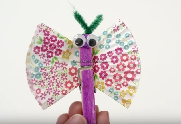 cupcake liners butterfly craft making for kids