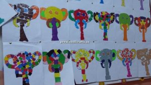 elephant bulletin board for preschool