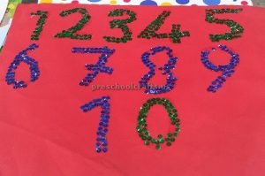 numbers theme craft idea firstgrade