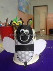 paper cup bee craft ideas