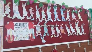 rabbit bulletin board for kindergarten