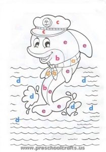 Coloring page according to given colors
