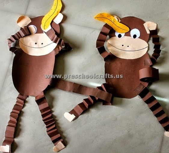 accordion monkeys craft ideas for preschool