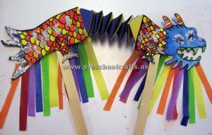 accordion paper dragons crafts for kids