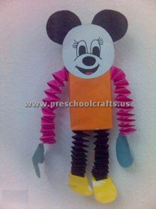 accordion paper micky mouse craft ideas for kids