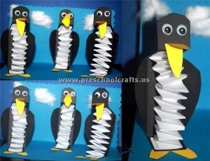 accordion penquin crafts for kids