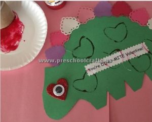 dinasour crafts for valentines day